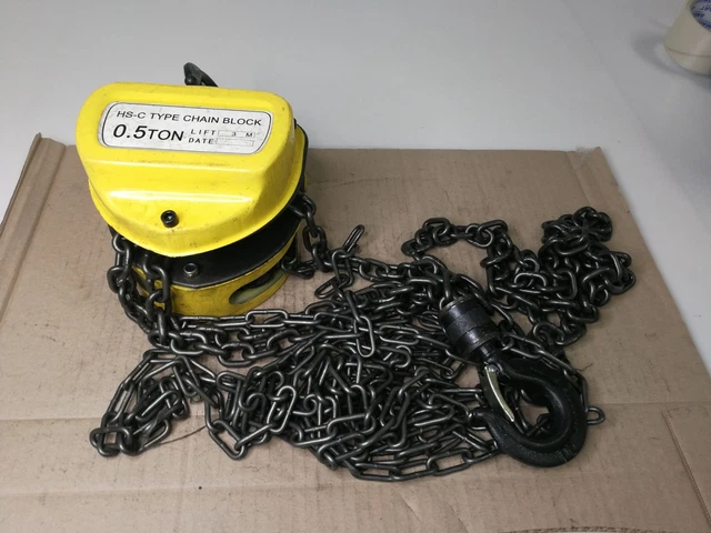 VEVOR Hebelkettenzug aus Stahl mit 3 m Kette, Industriegebieten Transportmittel