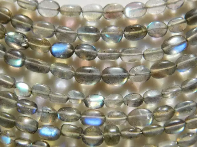 5-8mm Labradorite Uni Ovale Perle,Bleu Feu Pierres Précieuses,Flashy Perle ,13