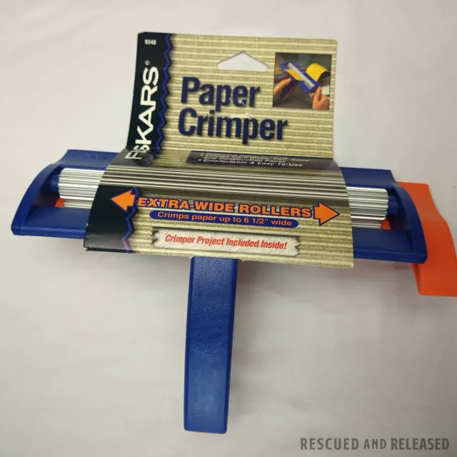 Fiskars Paper Crimper Extra Wide Rollers 9340 cardstock bond foil