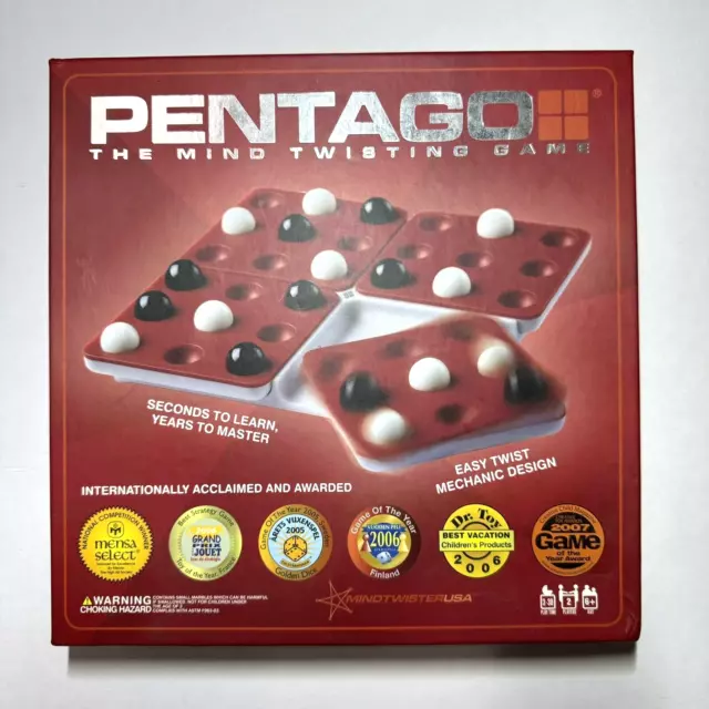 PENTAGO The Mind Twisting Game - Award Winning Marbles Board Game - Complete