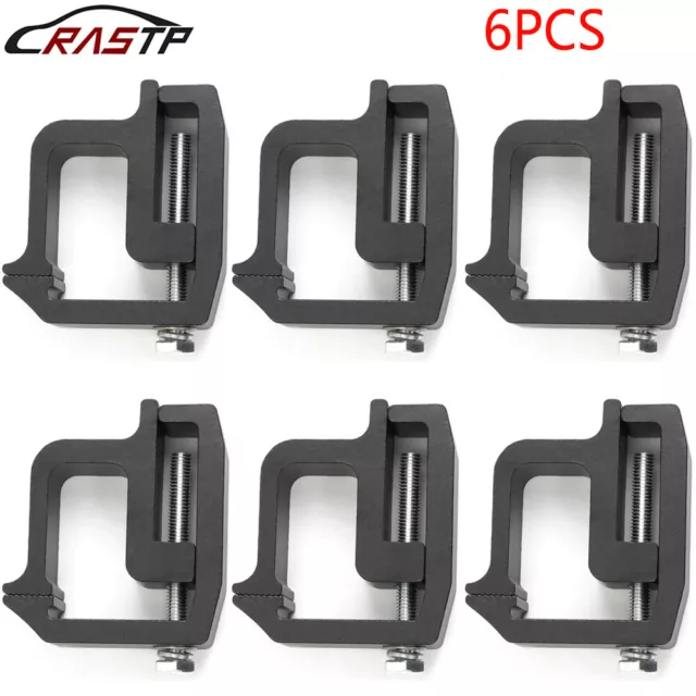 6 X Black Truck Cap Topper Camper Shell Mounting Clamps Heavy Duty