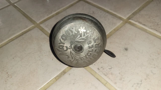 Sonnette De Vélo Ancienne – Chromée – St Christophe – Pièce Déco Vélo