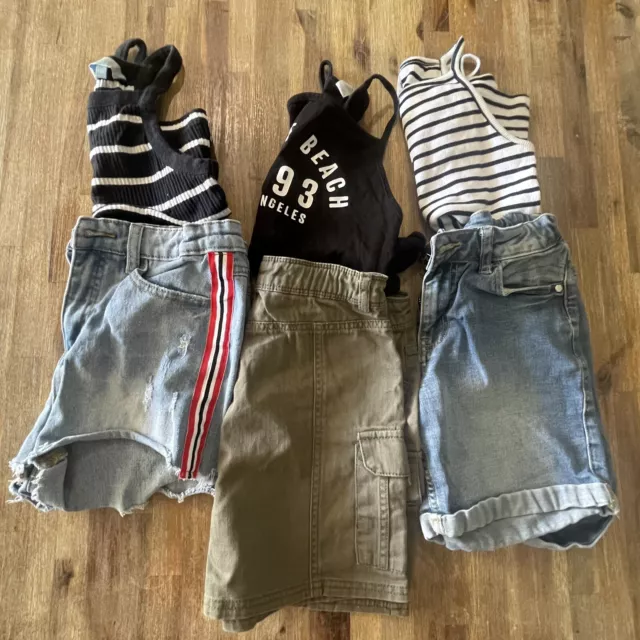 Girls Size 10 Bundle Shorts , Skirt And Tops