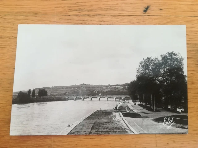 CPA Ancienne - Agen - la Garonne et le pont canal - elcé