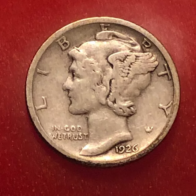 1926-S   Silver Mercury Dime  Very Fine Condition 10C