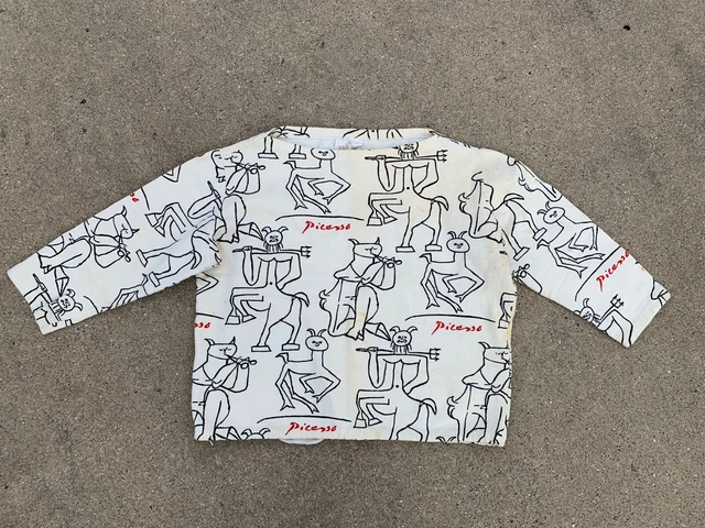 Vintage 60s Picasso Sweatshirt Sweater White Stag