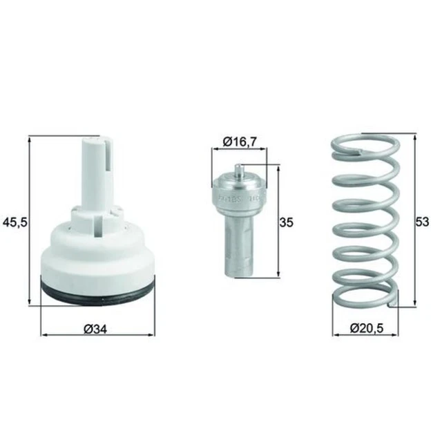 MAHLE ORIGINAL Thermostat, Kühlmittel (TX 15 87D