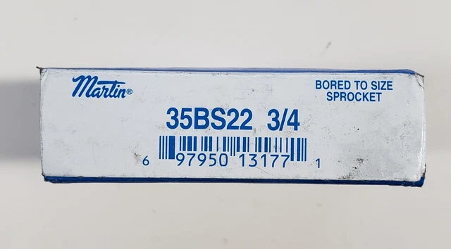 MARTIN 35BS22 3/4 Bored To Size Sprocket, 0.7500 in Bore, 22 Teeth - New