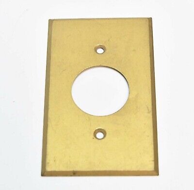 Vintage Large Hole Outlet Brass Switch Plates Cover   #1