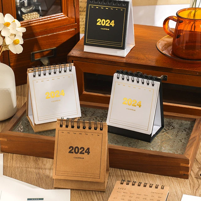 2024 MONTHLY CALENDAR Stand up Small Spiral Desk Calendar 8.29 PicClick