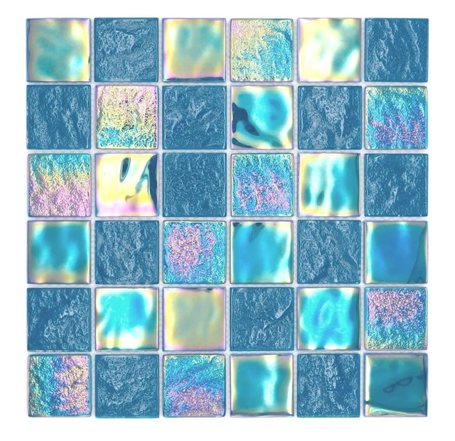 Mosaïque Verre Jade Irisé - Lot De 560 Carreaux 1x1cm - 500g - Pour DIY Déco Maison, Extérieur