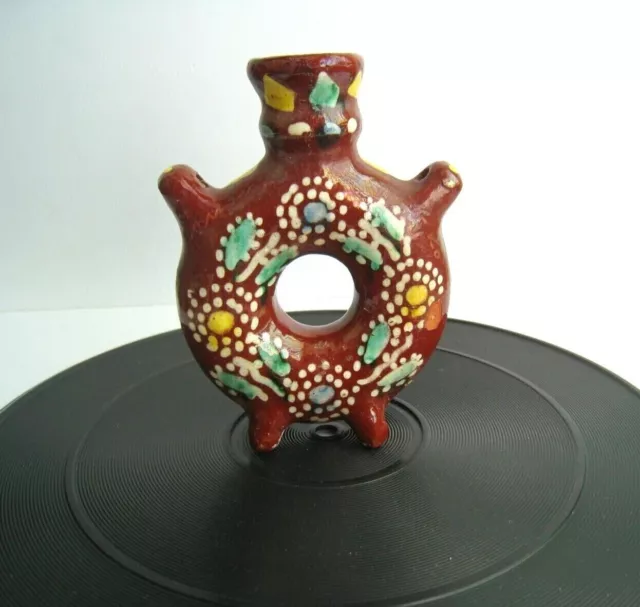 Ukrainian Home décor pottery vase handmade raku round decanter ceramic