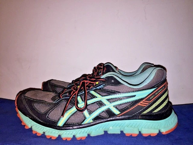 ASICS Gel Scram 2 Aqua Turquoise Gray Athletic Running Walking Womens Shoes Sz 8