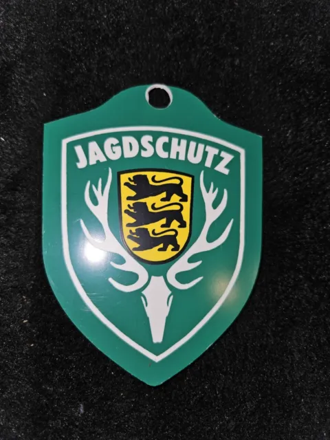 JAGDSCHUTZ Baden-Württemberg Schild für Windschutzscheibe  Ohne Saugnapf