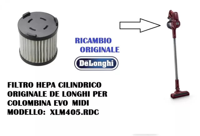 Filtro Hepa De Longhi Originale Colombina Evo Midi, Per Il Modello  Xlm405.Rdc