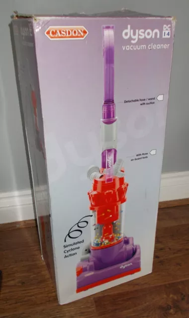 New Casdon Dyson Purple Battery Operated Child Toy Pretend Vacuum Cleaner Hoover