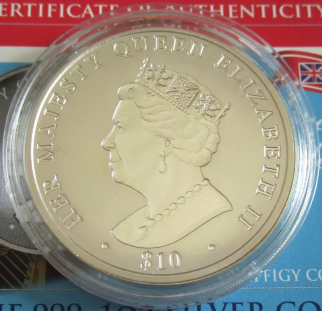 British Virgin Islands 10 Dollars 2017 Sapphire Jubilee 1 Oz Silver