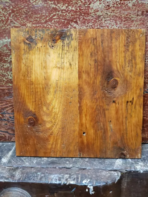 Reclaimed Old Wood Hand Planned White Pine Thin Edge Table Top Planter 14 3/16"