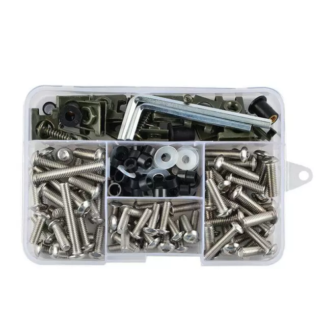 Motorcycle Shell Fairing Bolt Plate Screws Nut Thread Part 155X Stainless Steel