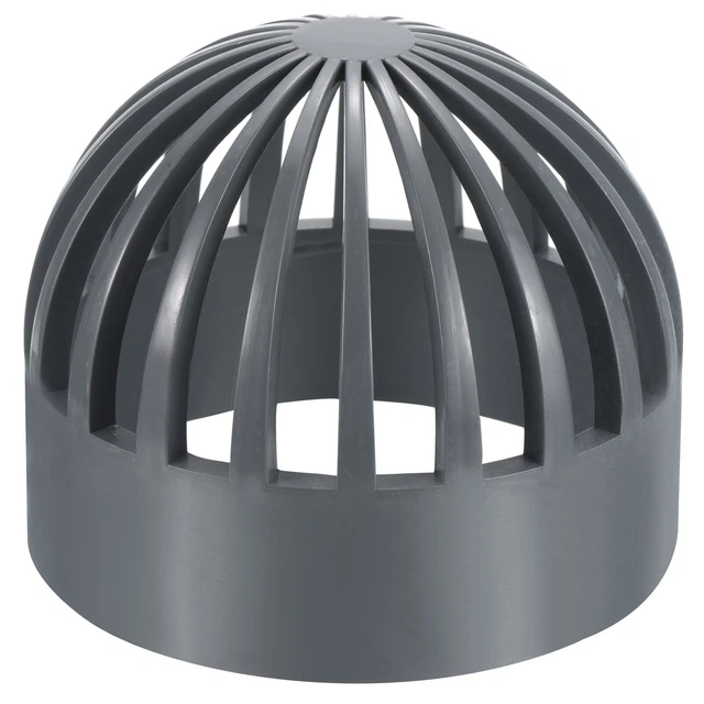 4" Atrium Grate Cover Round Outdoor UPVC Sewer Drain Pipe Fitting Gray