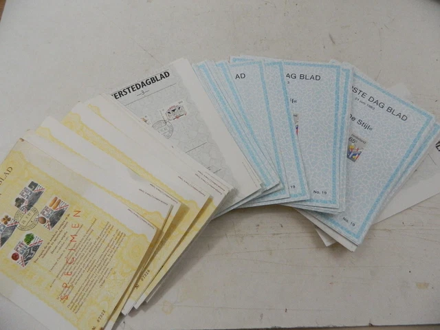 Briefmarken Ersttagsblätter + Specimen FDC Niederlande lose 600Gr Lot RB-230