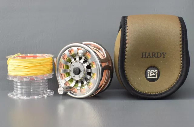 HARDY Demon 3000 #3/4/5 Fly Reel + Pouch + Spools + Lines £249.99