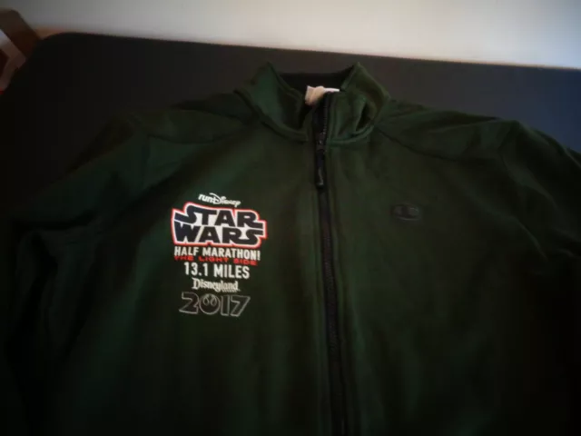 RUN DISNEY Champion STAR WARS Half Marathon LARGE Track Jacket 2015 Free Ship