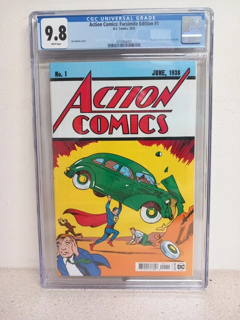Rare Action Comics #1 Facsimile 2022 Cgc 9.8 🔥🔥