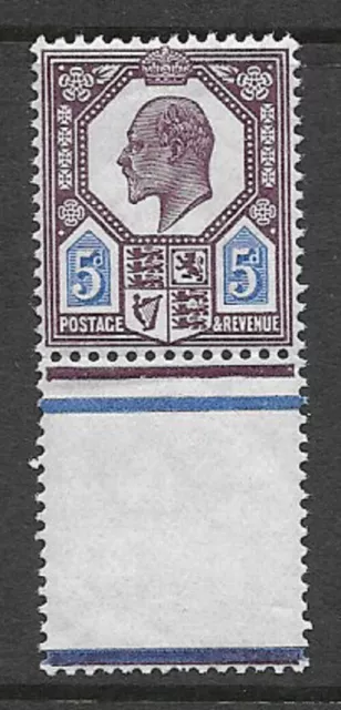 M30(3) 5d Dp Dull Red Purple & Bright Blue Somerset House margin UNMOUNTED MINT