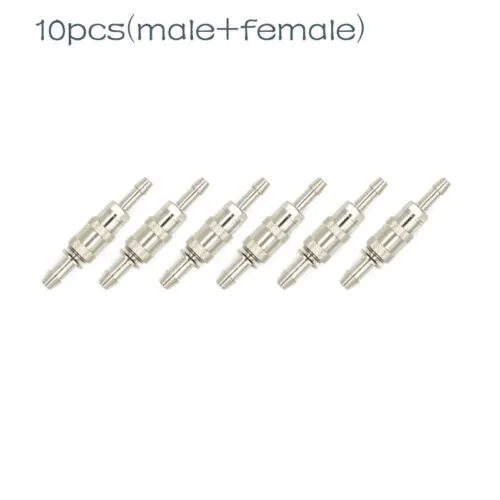 10Sets NIBP Hose Cuff Connector BP12 & BP15 Airway Metal Joints Male+Female