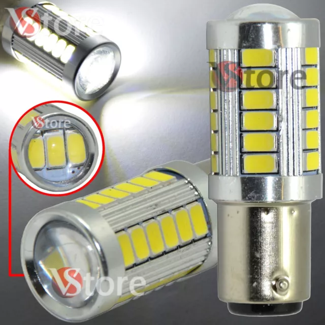 LAMPADA LED Stop Freni BAY15D 1157 P21/5W 33 SMD 5630 CANBUS BIANCO No Errore