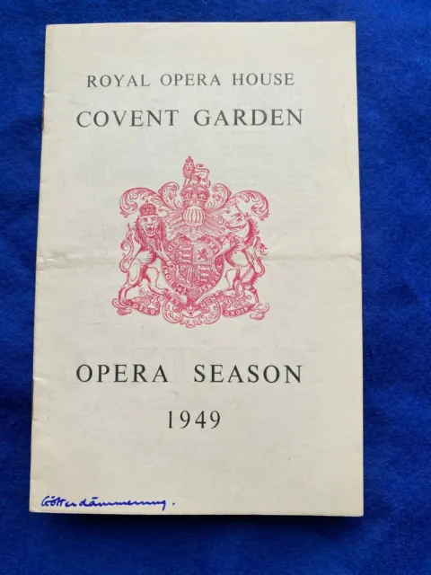 Opera programme: 1949 Gotterdammerung Royal Opera House Covent Garden