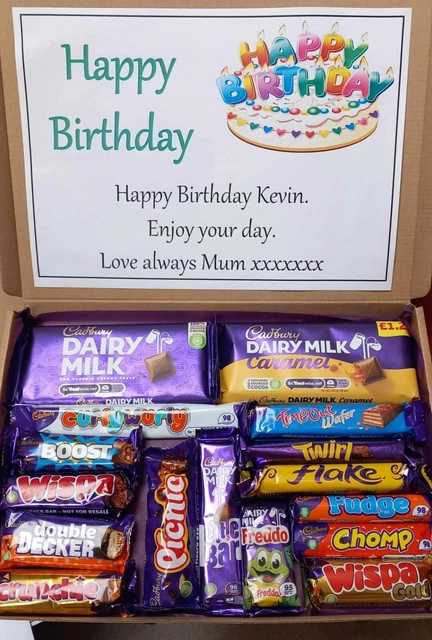 PERSONALISED CADBURY CHOCOLATE Sweet Box Hamper Birthday Christmas Gift ...