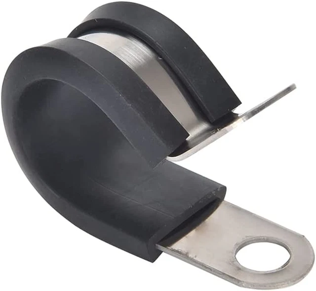 20 Pack 3/8 Inch Stainless Steel Cable Clamp, Metal Clamp, Pipe Clamp