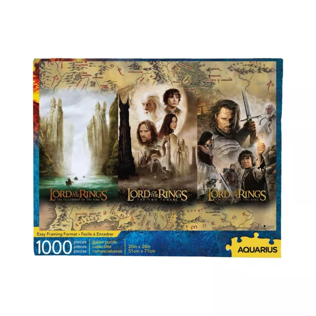 AQUARIUS Lord of the Rings Triptych Puzzle (1000 Piece Jigsaw Puzzle) - Glare Fr