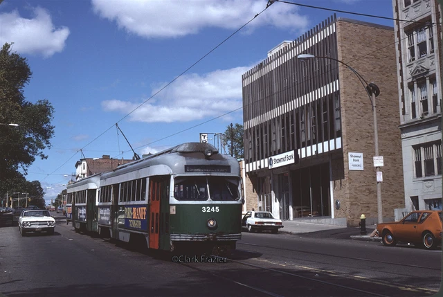 MBTA Commonwealth Ave train diverted to Reservoir 1979 Original Kodachrome Slide