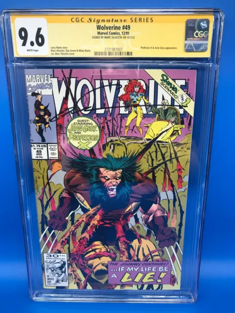 Wolverine #49 - Marvel - CGC SS 9.6 NM+ - Signed by Marc Silvestri