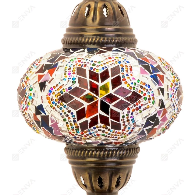 Lampada da comodino da tavolo in mosaico turco marocchino fatta a mano tiffany 4