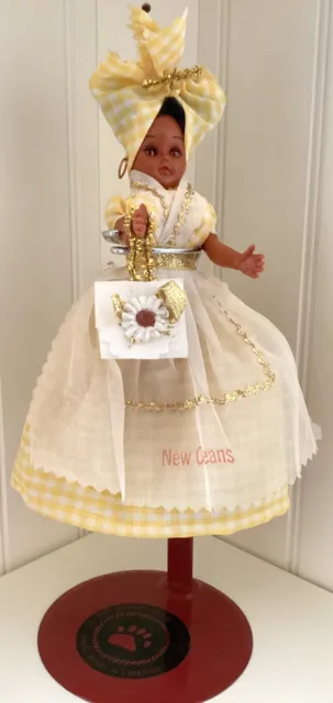 VtgBoyd’s Yesterday’s Child Black 12 Inch Doll on Stand w/Dress from New Orleans
