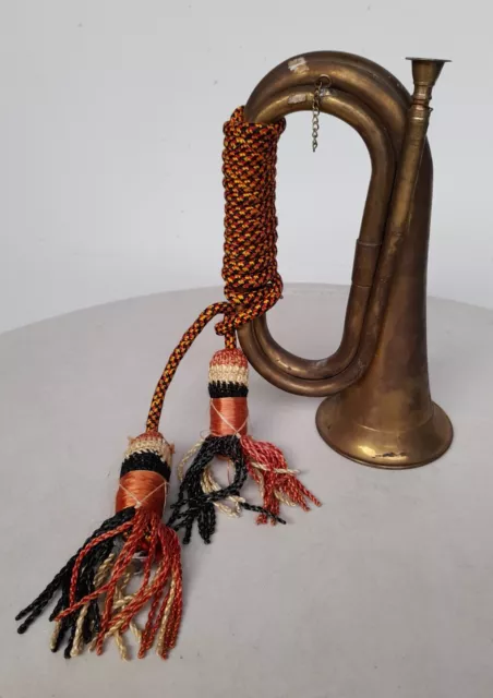 Vintage Boy Scout Brass Collectable Bugle Attack War Command Signal Horn 10.2"