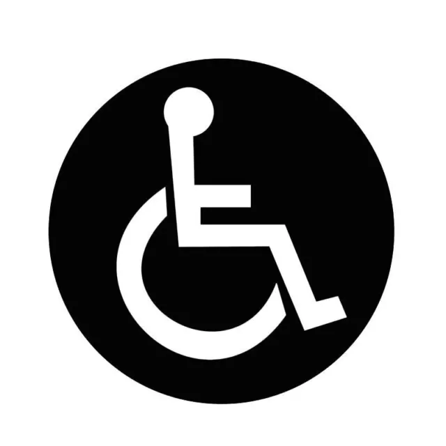 Rollstuhl Vinyl Aufkleber Auto, Wand, Fenster, Behinderung, Person, 10.2cm