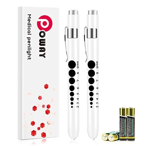 Opoway Nurse Pen Light with Pupil Gauge LED Medical Pen Lights Nursing Studen...