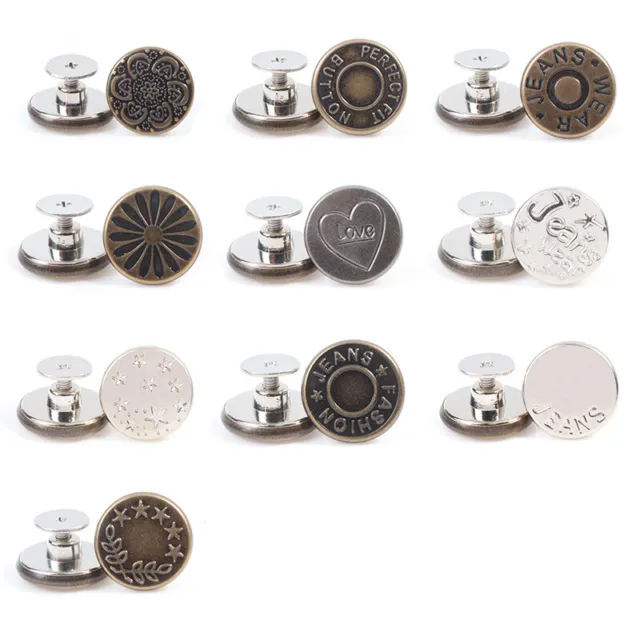 New Button Pins for Jeans Button Replacement for Pants Fashion DIY Button Pi YB