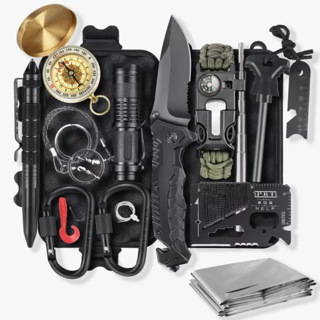 14 in1 Survival Outdoor Kits Military Tactical EDC Emergency Gear Camping Tools