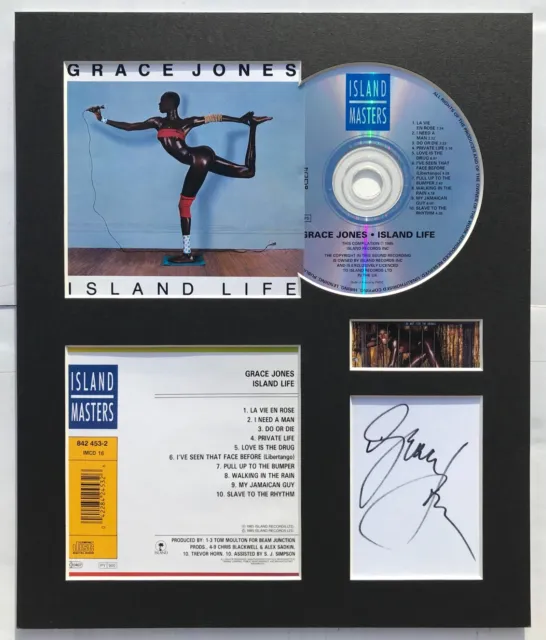 GRACE JONES - Signed Autographed - ISLAND LIFE - Album Display