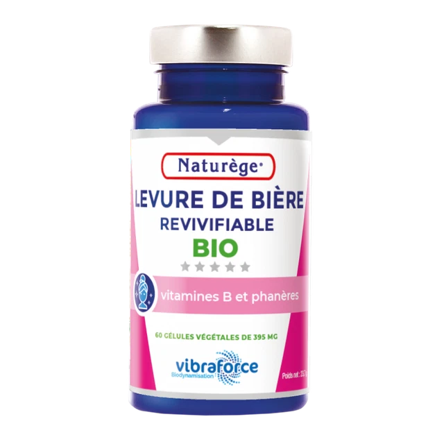 Naturège Laboratoire - Levure de bière revivifiable Bio - Peau &amp; Cheveux - 6