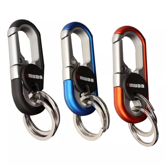 Key Carabiner Mens Zinc Alloy Car Keychain with Double Ring Mini Outdoor Tools