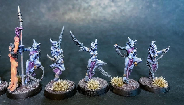 5 Daemonettes Chaos Warhammer 40k Métal OOP Conversion Pro Peintes