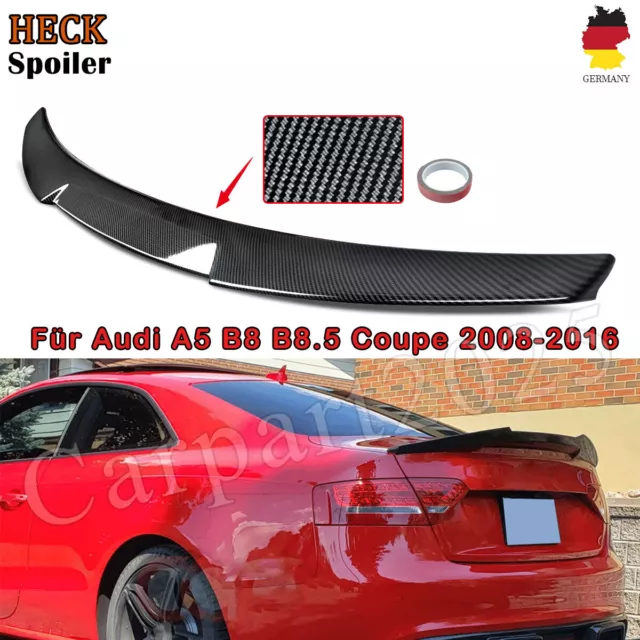 für Audi A5 S5 B8 8.5 Coupe 08-17 Carbon Look Spoiler Heckspoiler Flügel Lippe