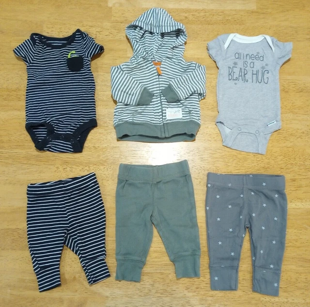 Infant Newborn Baby Body Suits Hoodie Jacket Pants Outfits Carter's Gerber